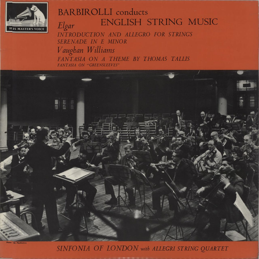 The Sinfonia Of London Barbirolli Conducts English String Music - 3rd UK vinyl LP album (LP record) ASD521