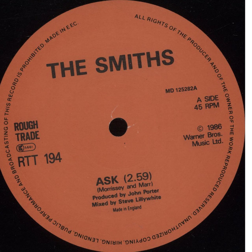 The Smiths Ask Dutch 12" vinyl single (12 inch record / Maxi-single)