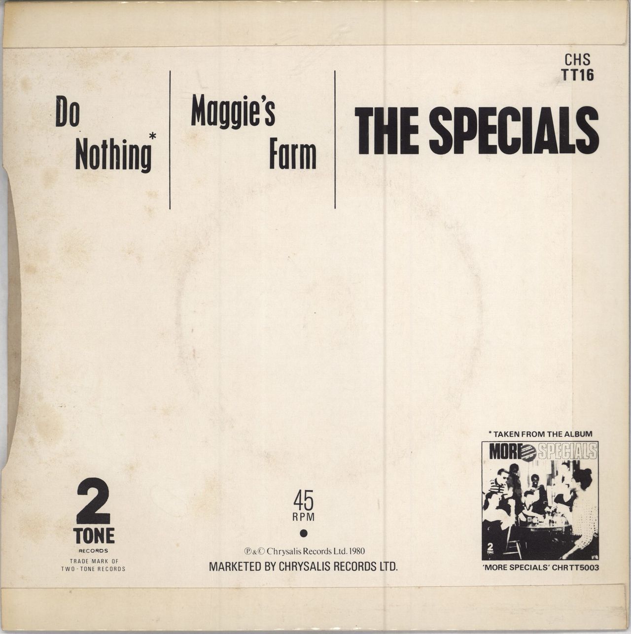 The Specials Do Nothing - 2nd - P/S UK 7" vinyl single (7 inch record / 45) SPE07DO784464