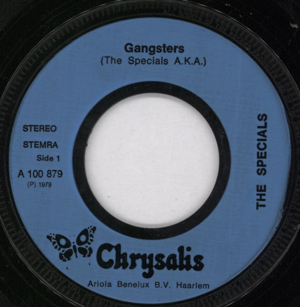 The Specials Gangsters - EX Dutch 7" vinyl single (7 inch record / 45) SPE07GA829167