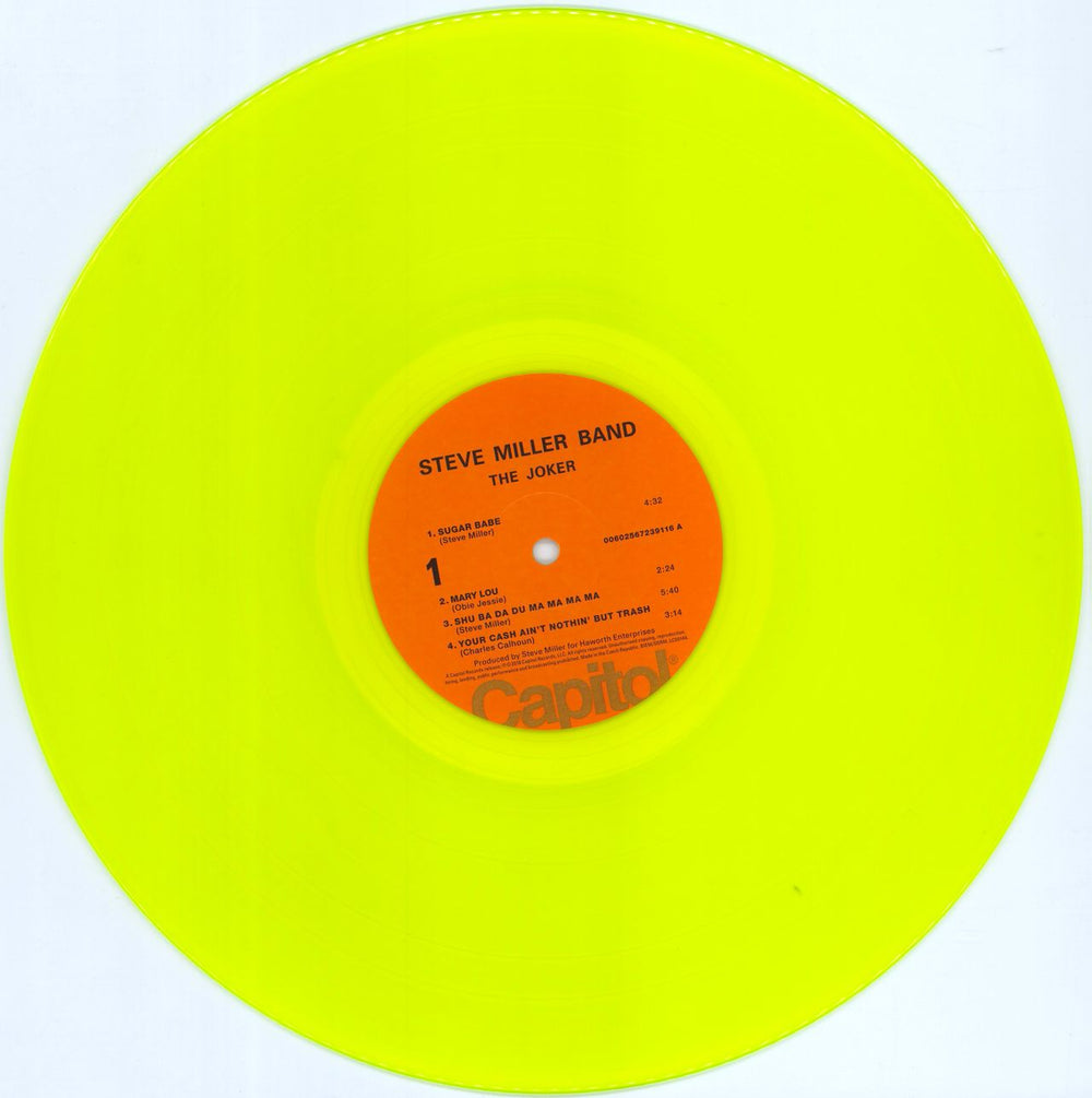 The Steve Miller Band The Joker - Fluorescent Green Vinyl UK vinyl LP album (LP record) SBMLPTH778751
