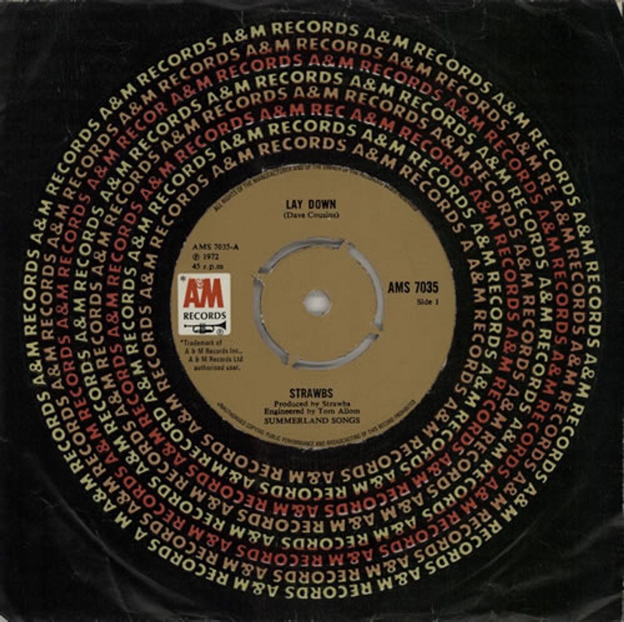 The Strawbs Lay Down - 4pr UK 7" vinyl single (7 inch record / 45) AMS7035