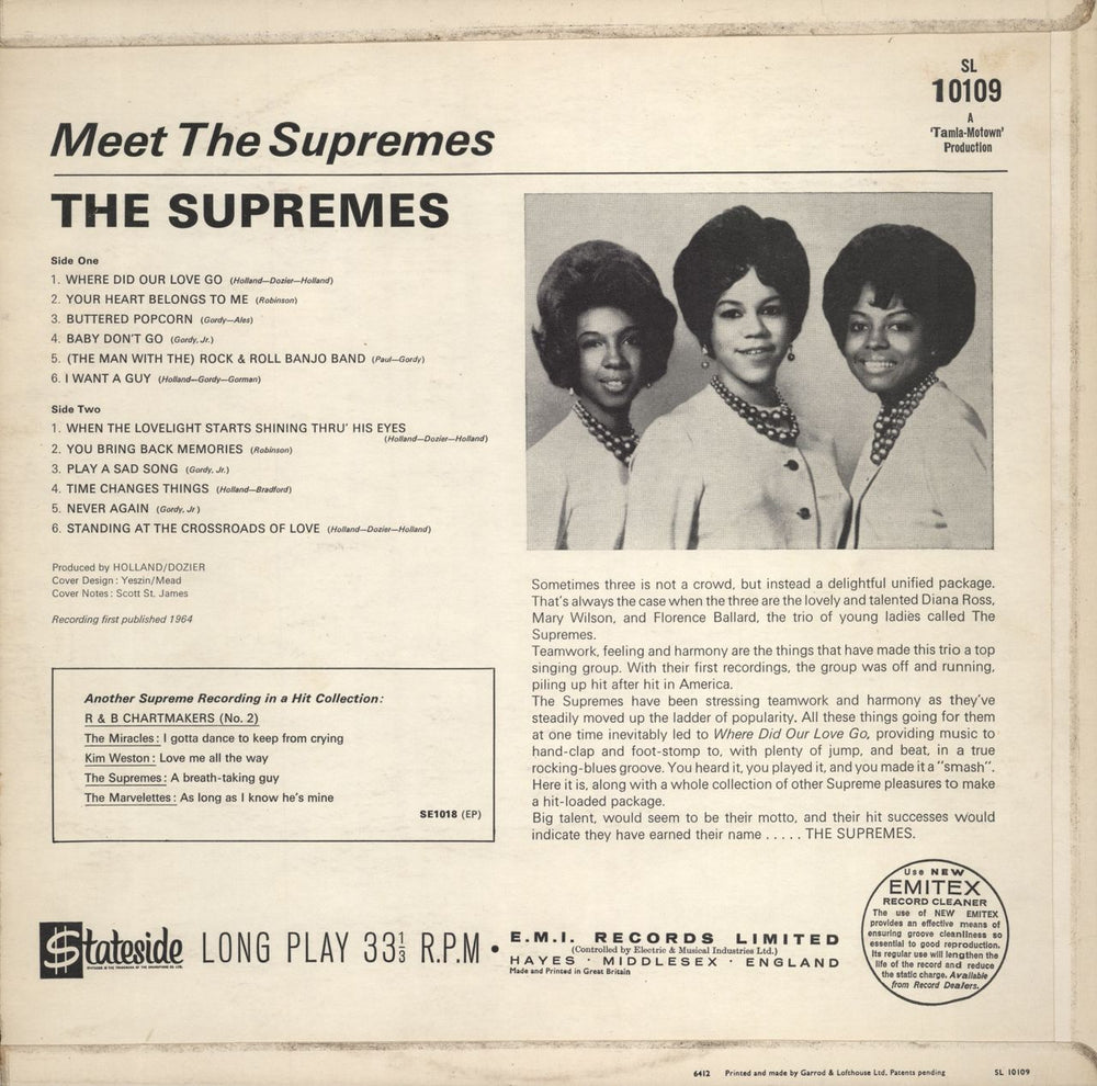 The Supremes Meet The Supremes UK vinyl LP album (LP record)