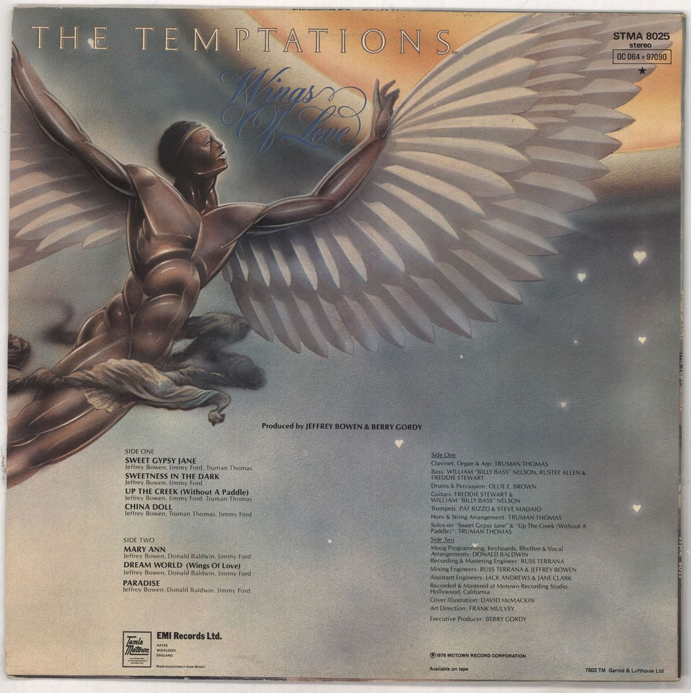 The Temptations Wings Of Love UK vinyl LP album (LP record)