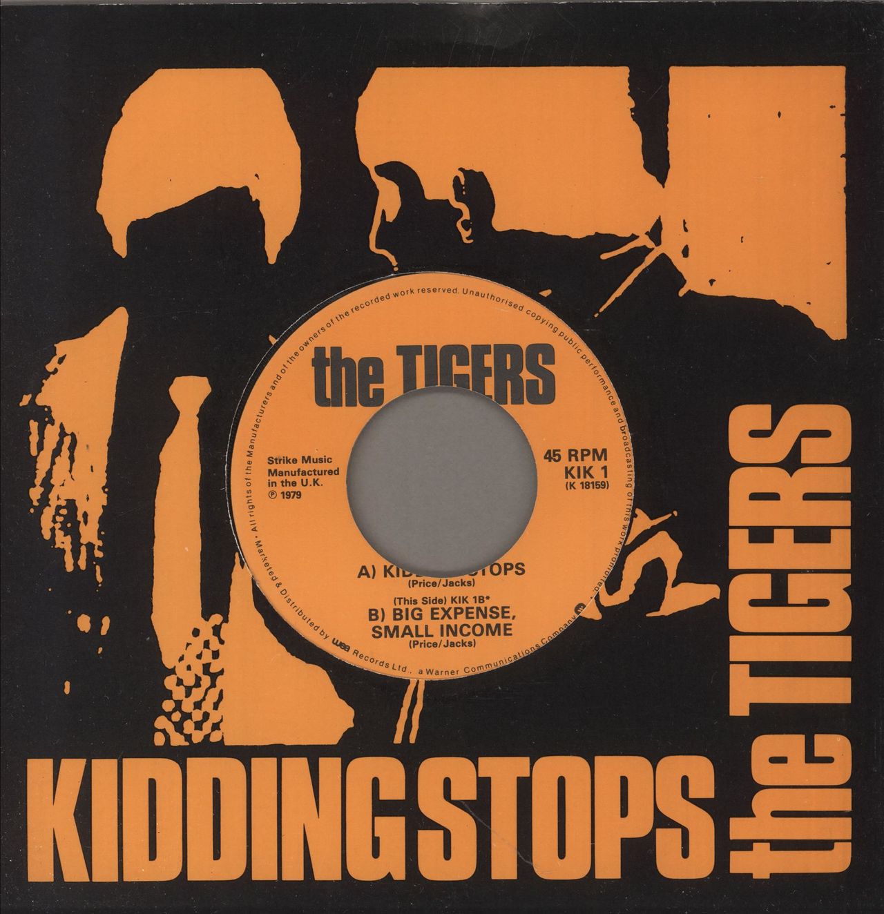 The Tigers Kidding Stops - Wide UK 7" vinyl single (7 inch record / 45) KIK1