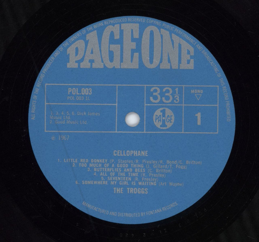 The Troggs Cellophane - 1st - Mono UK vinyl LP album (LP record)