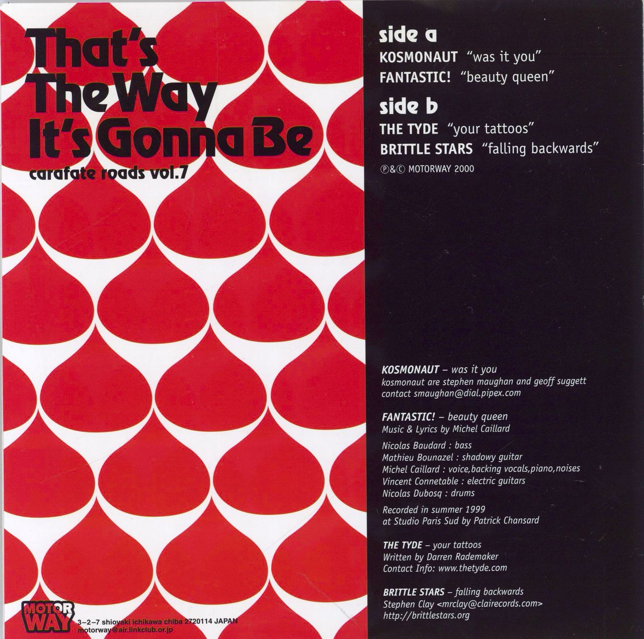 The Tyde That's The Way It's Gonna Be Japanese 7" vinyl single (7 inch record / 45)