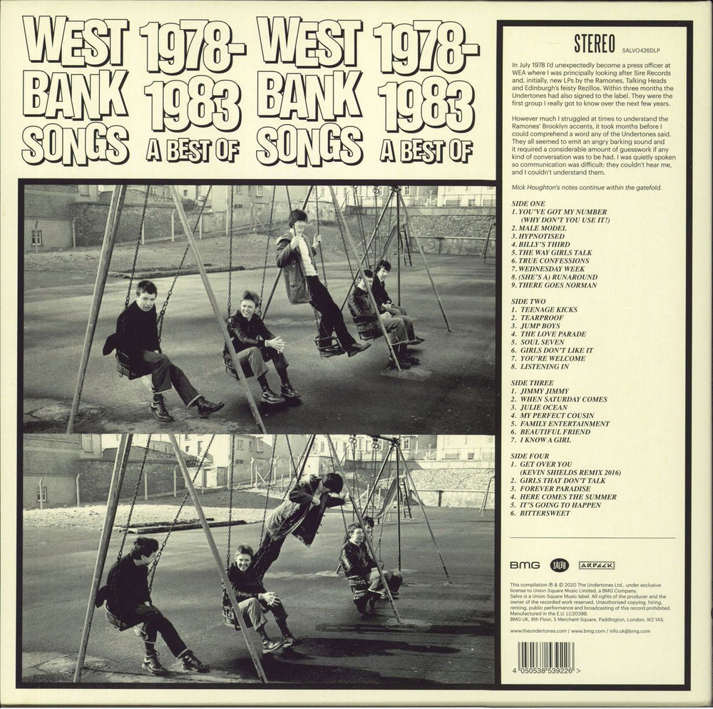 The Undertones West Bank Songs 1978-1983 A Best Of - Purple & White UK 2-LP vinyl record set (Double LP Album) 4050538539226