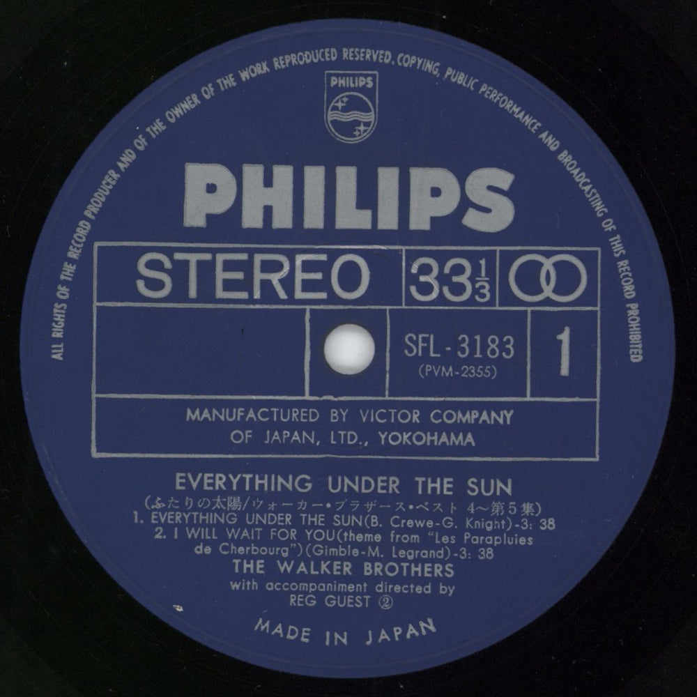 The Walker Brothers Everything Under The Sun/Walker Brothers Best 4 Japanese 7" vinyl single (7 inch record / 45) TWB07EV664071
