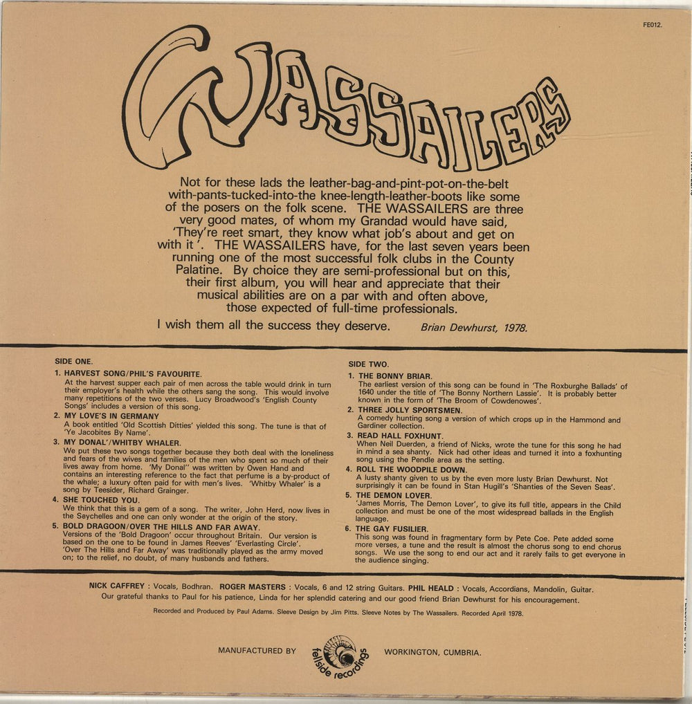 The Wassailers Wassailers UK vinyl LP album (LP record)