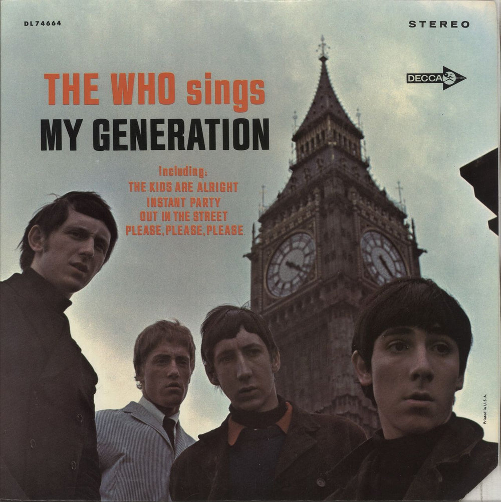 The Who My Generation - 4th US vinyl LP album (LP record) DL74664