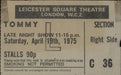 The Who Tommy The Movie + Ticket stub UK tour programme WHOTRTO731849