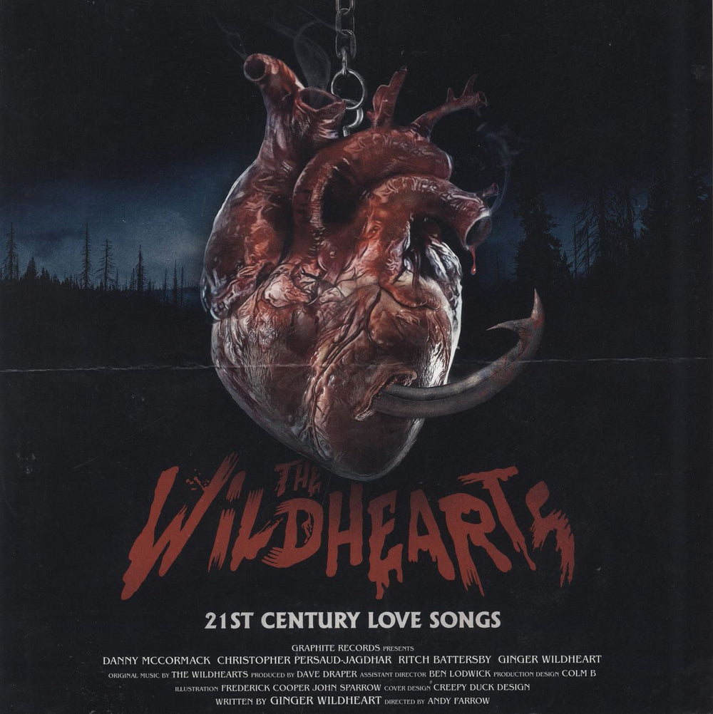 The Wildhearts 21st Century Love Songs - Transparent With Red Splatter UK vinyl LP album (LP record) GRAPHFAR36LP