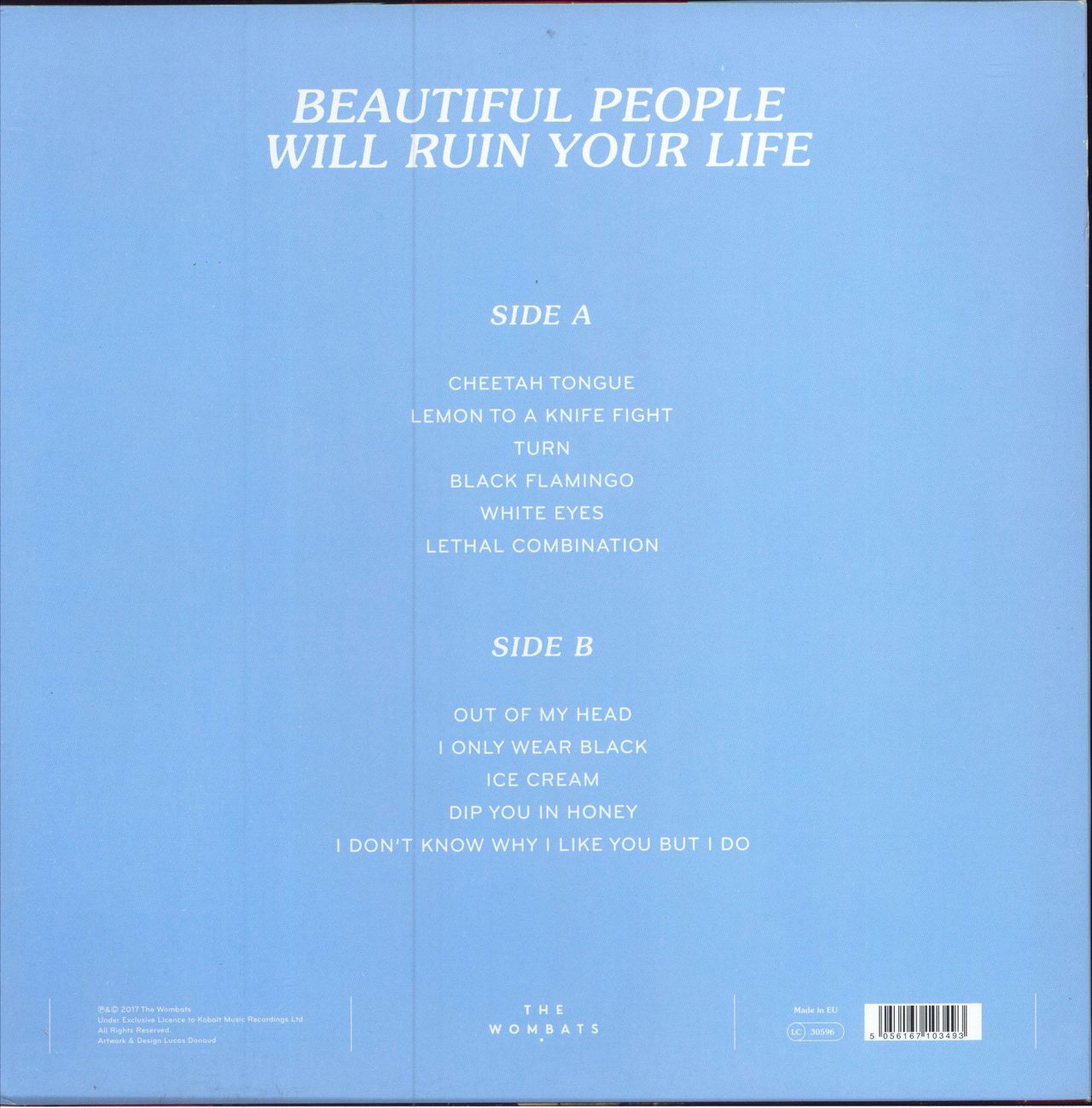 The Wombats Beautiful People Will Ruin Your Life - Clear Vinyl UK vinyl LP album (LP record) 5056167103493