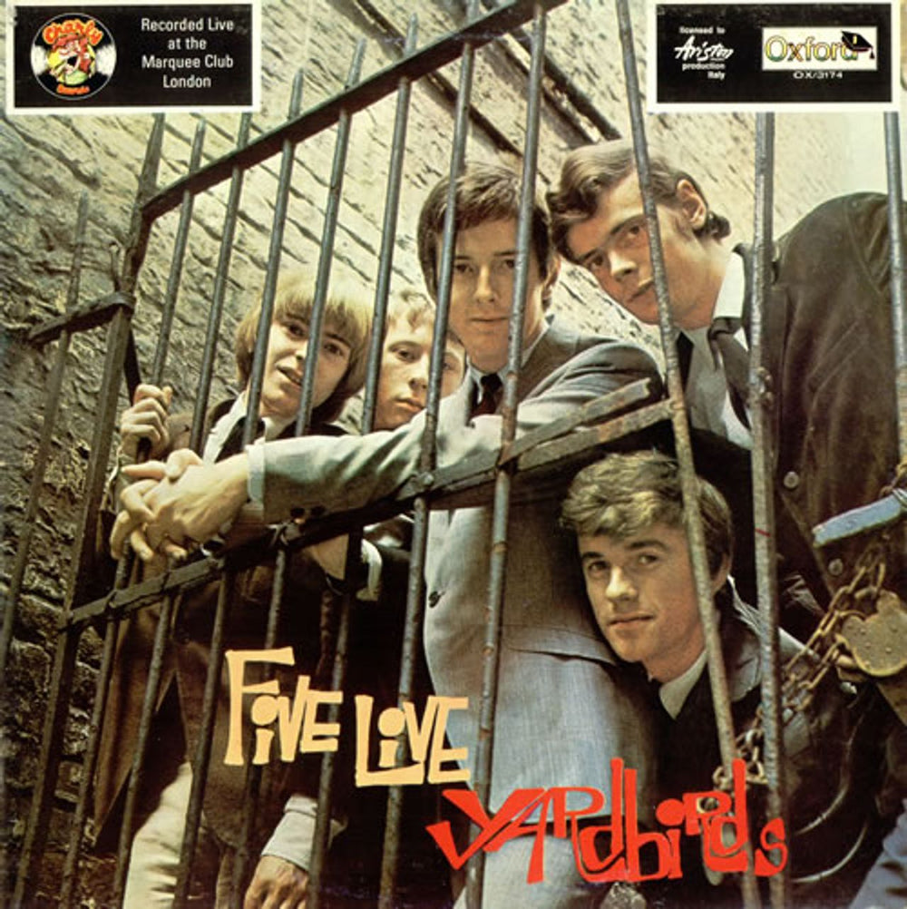 The Yardbirds Five Live Yardbirds Italian vinyl LP album (LP record) OX/3174