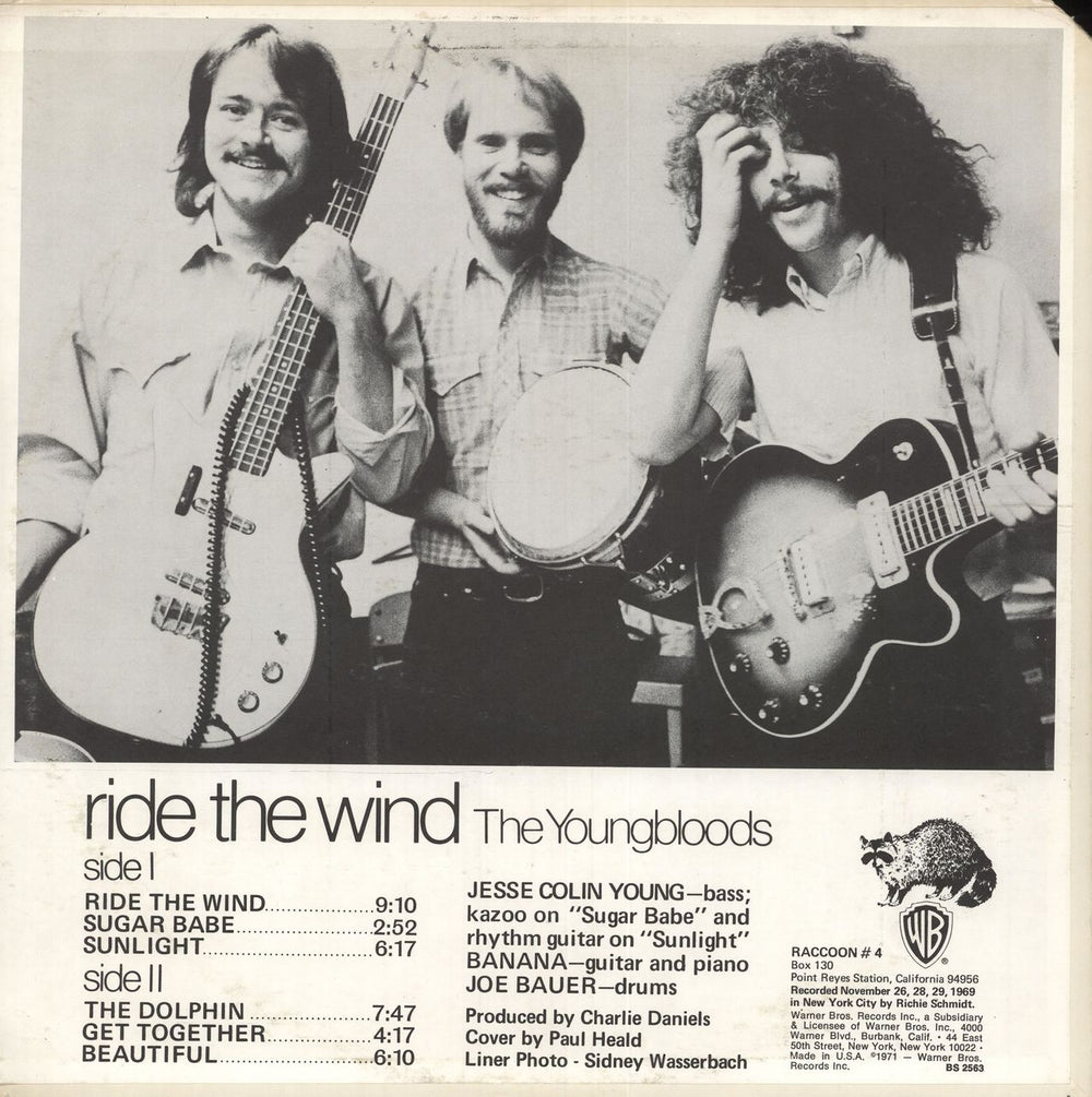 The Youngbloods Ride The Wind - Santa Maria US vinyl LP album (LP record)