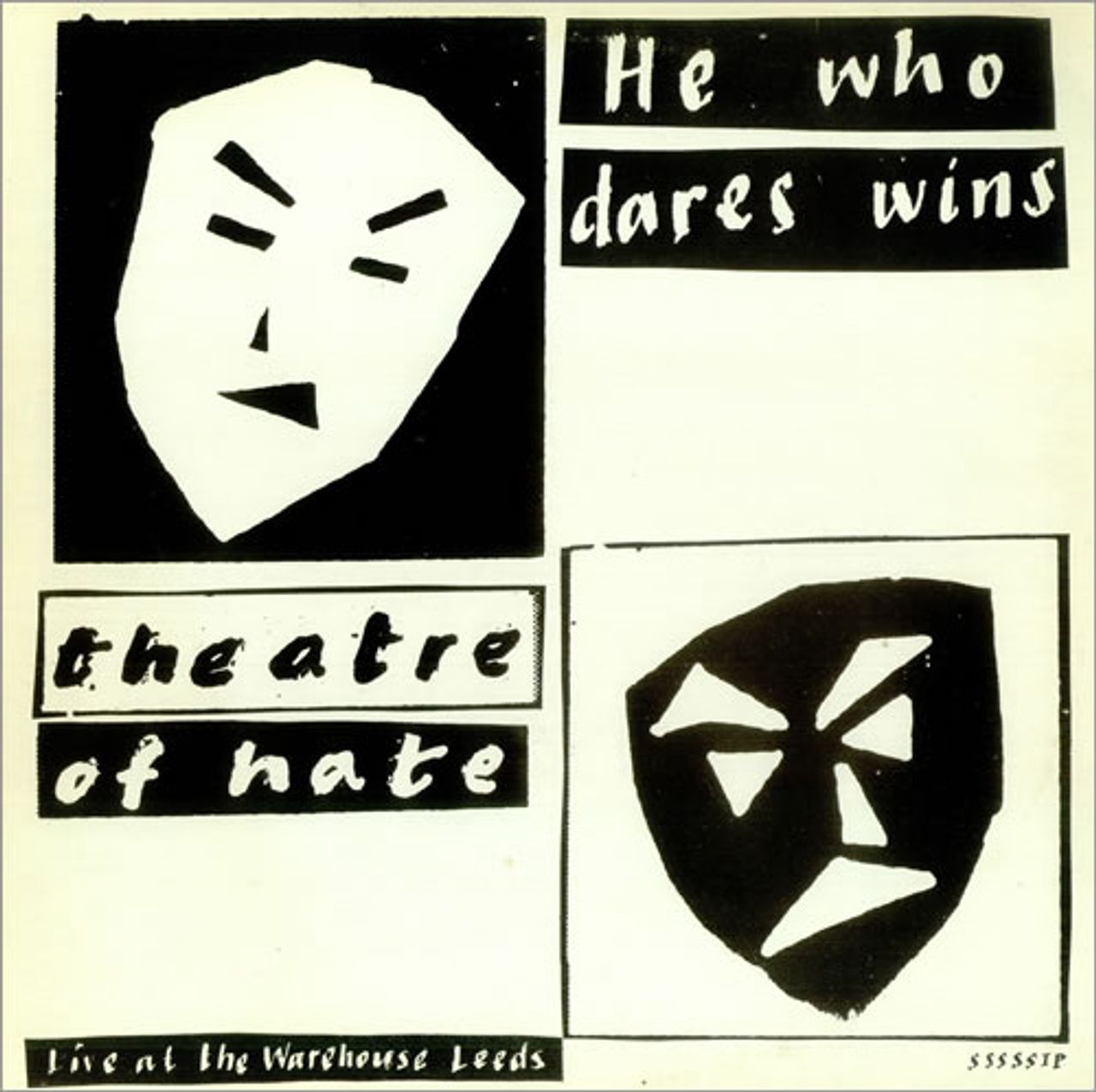 Theatre Of Hate He Who Dares Wins UK vinyl LP album (LP record) SSSSS1P
