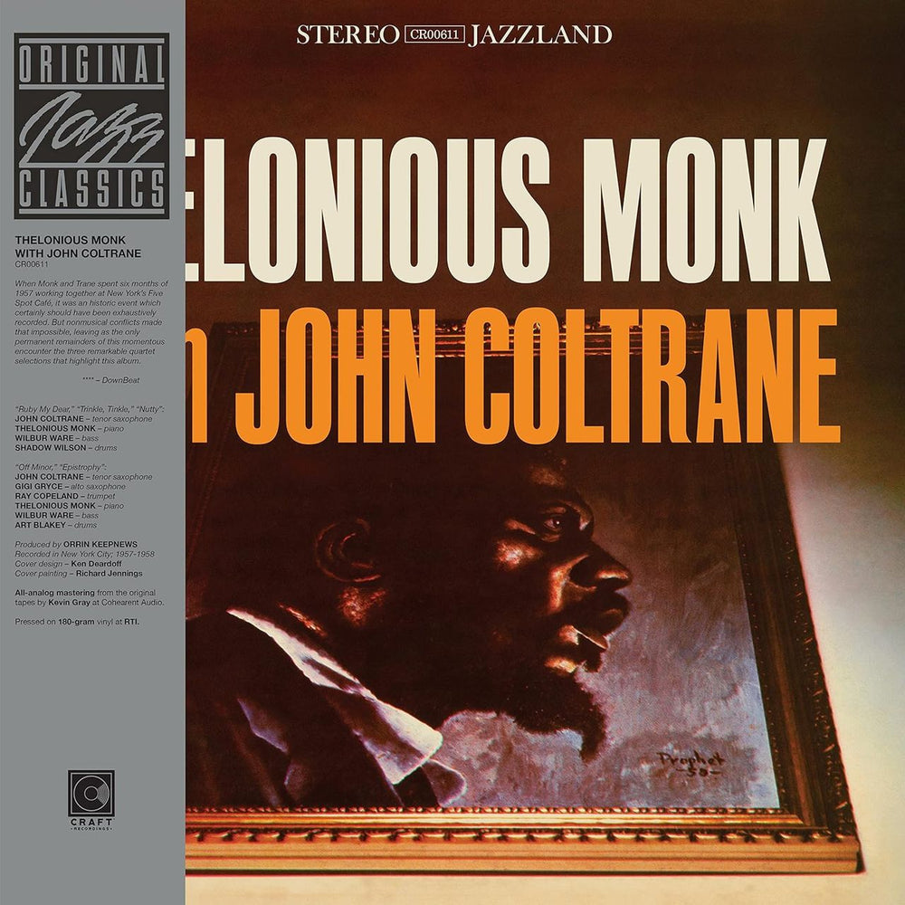 Thelonious Monk Thelonious Monk With John Coltrane: Remastered - 180 Gram Vinyl - Sealed UK vinyl LP album (LP record) CR00611