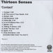 Thirteen Senses Contact UK Promo CD-R acetate CD-R ACETATE