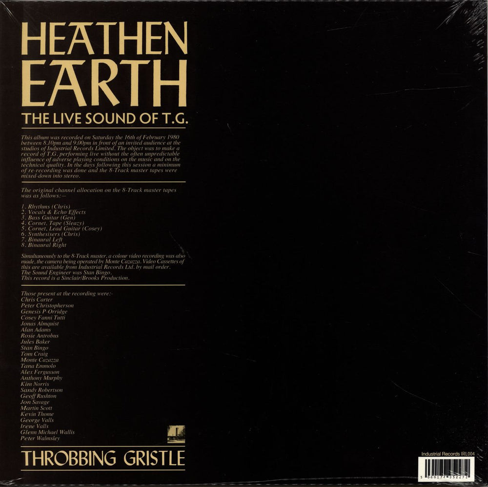 Throbbing Gristle Heathen Earth - Sealed UK vinyl LP album (LP record) 5060174952272