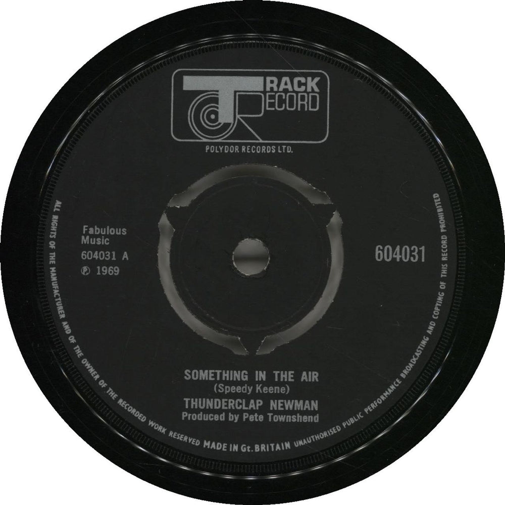 Thunderclap Newman Something In The Air - 3pr UK 7" vinyl single (7 inch record / 45) 604031