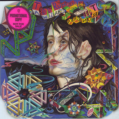 Todd Rundgren A Wizard, A True Star - Autographed + Inserts US Promo vinyl LP album (LP record) BR2133