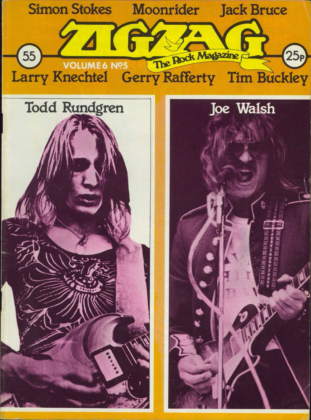 Todd Rundgren Zig Zag #55 UK magazine AUGUST 1975