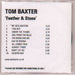 Tom Baxter Feather & Stone UK Promo CD album (CDLP) CD-R