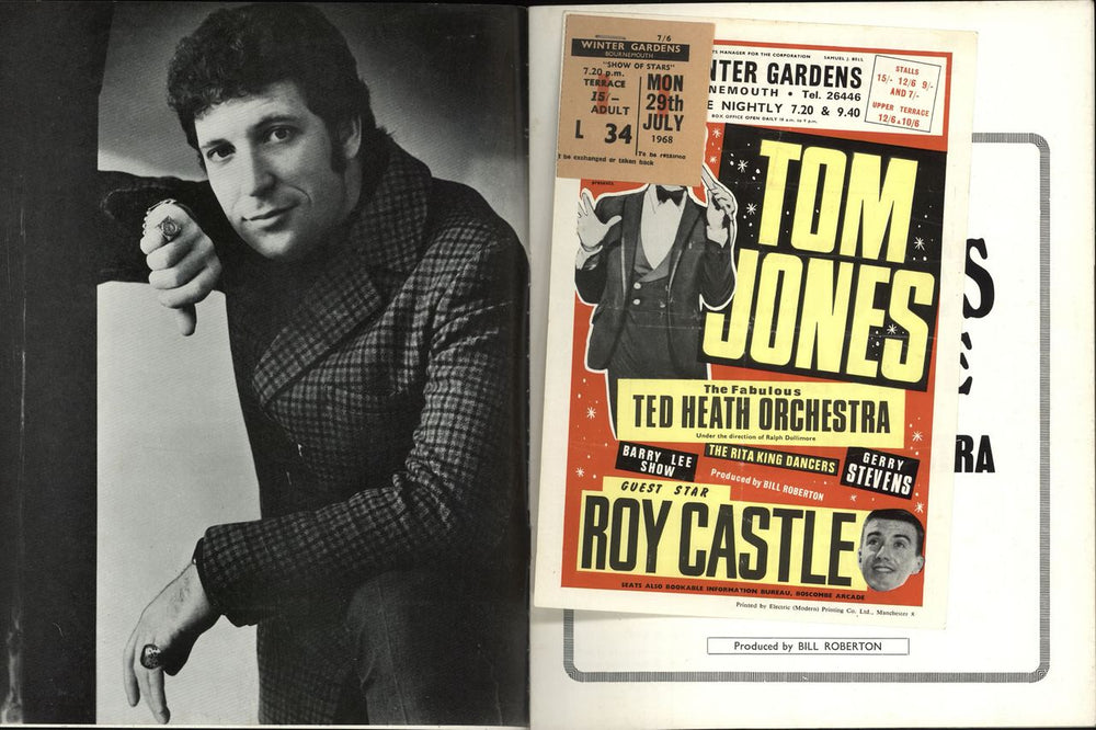 Tom Jones Tom Jones Souvenir + Flyer & Ticket Stubs UK tour programme TJOTRTO715369