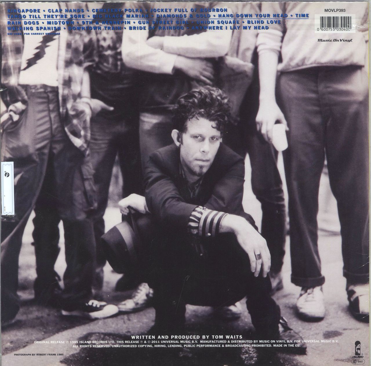Tom Waits Rain Dogs - 180gm - Shrink Dutch vinyl LP album (LP record) 600753030400
