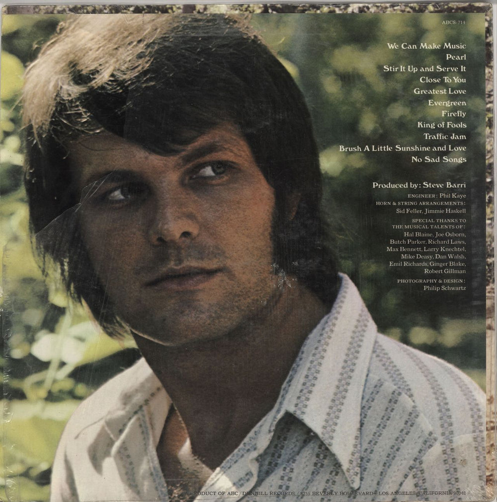 Tommy Roe We Can Make Music US vinyl LP album (LP record)