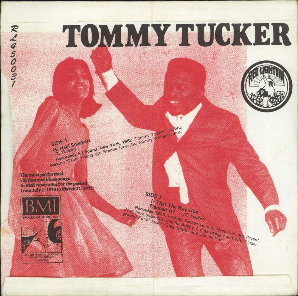 Tommy Tucker Hi-Heel Sneakers UK 7" vinyl single (7 inch record / 45)