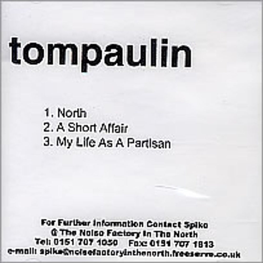 Tompaulin Unreleased Demo UK Promo CD-R acetate CDR ACETATE