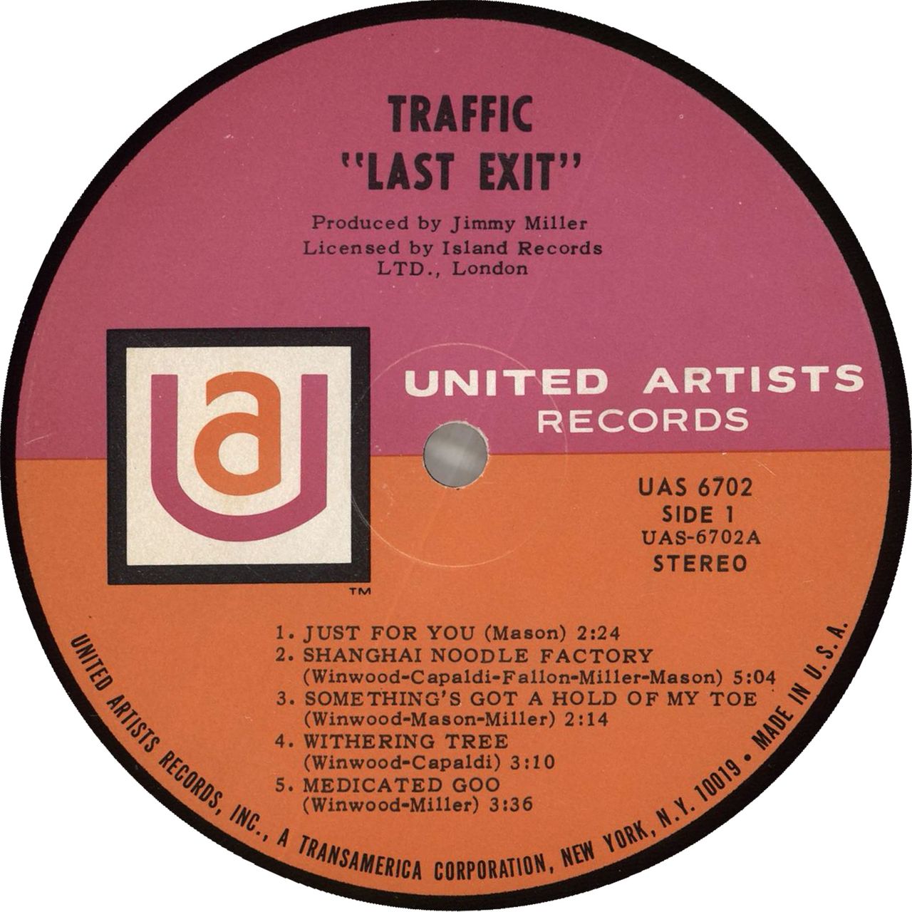 Traffic Last Exit - 1st - EX US vinyl LP album (LP record) TRFLPLA305941