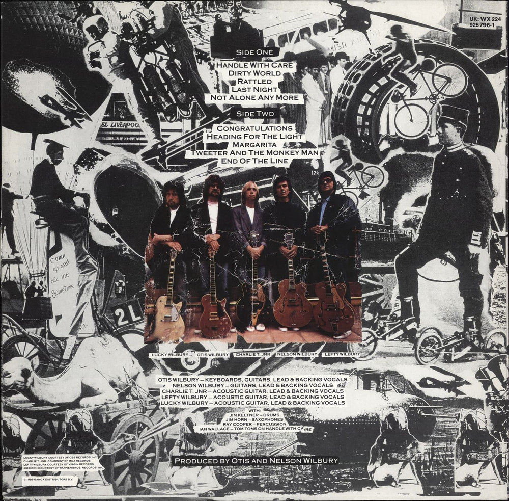 Traveling Wilburys Volume One + Stickers UK vinyl LP album (LP record)