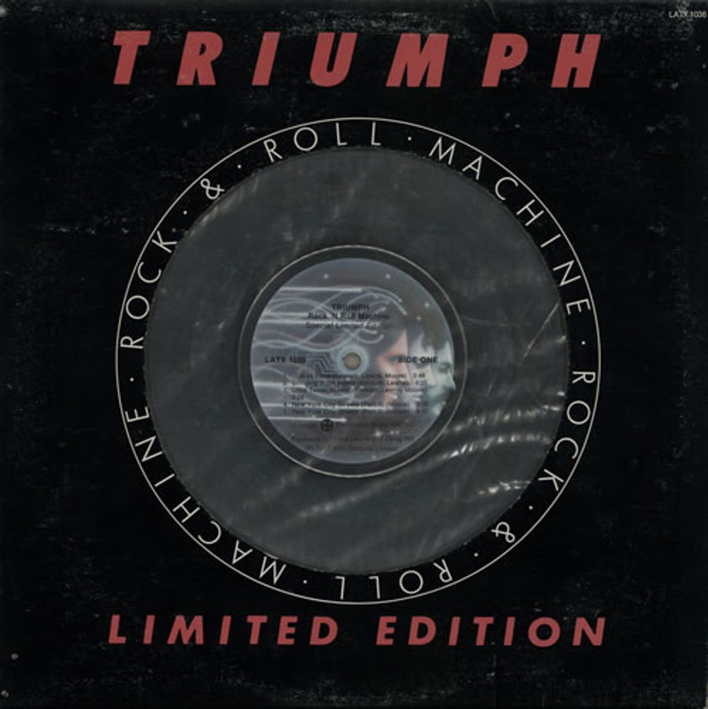 Triumph Rock & Roll Machine - Silver Vinyl EX Canadian vinyl LP album (LP record) LATX1036