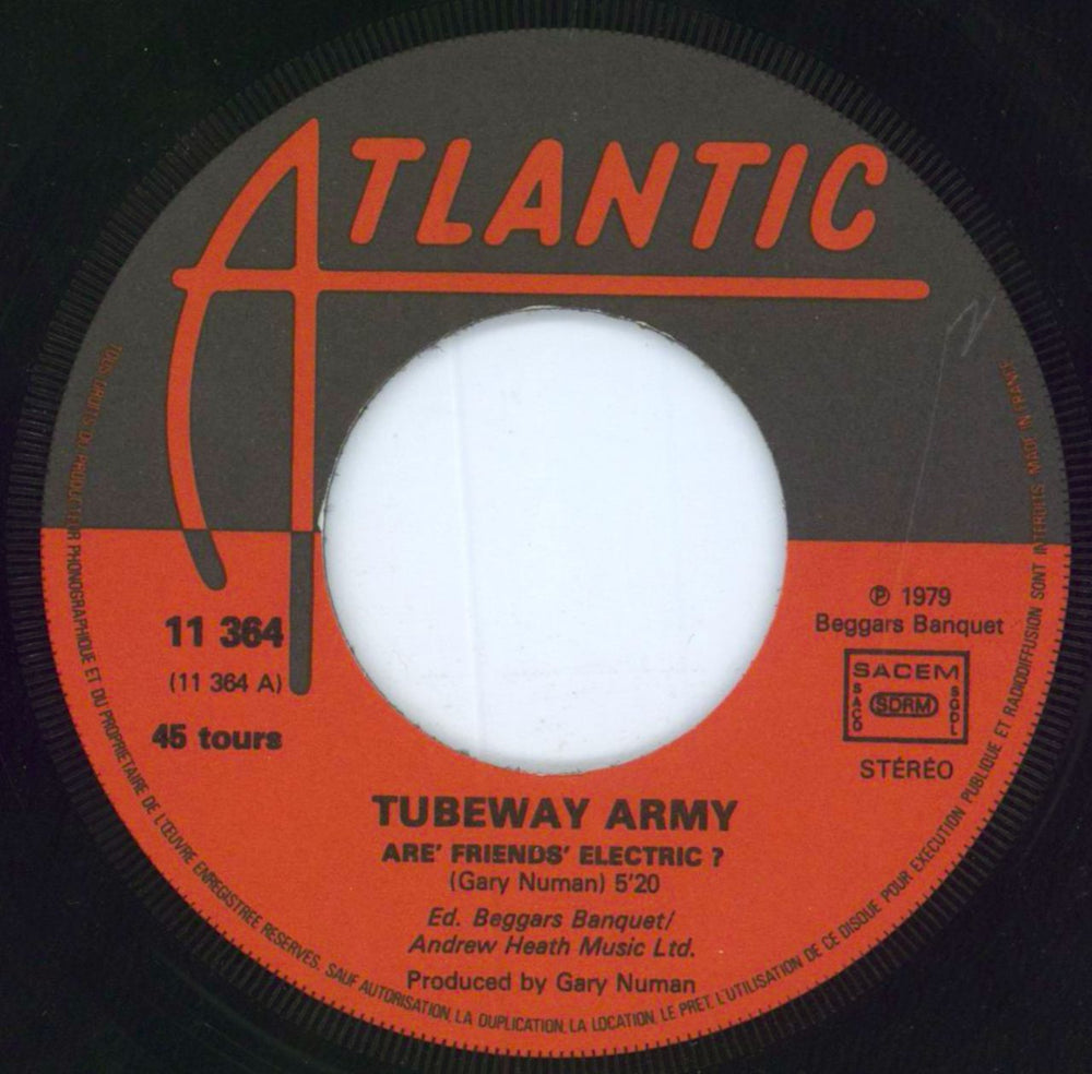 Tubeway Army Are Friends Electric? - EX French 7" vinyl single (7 inch record / 45) TUB07AR797333