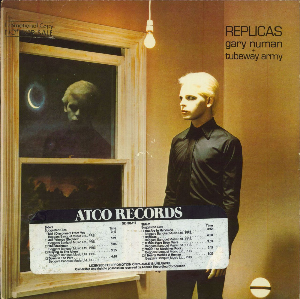 Tubeway Army Replicas - Promo US Promo vinyl LP album (LP record) SD38117