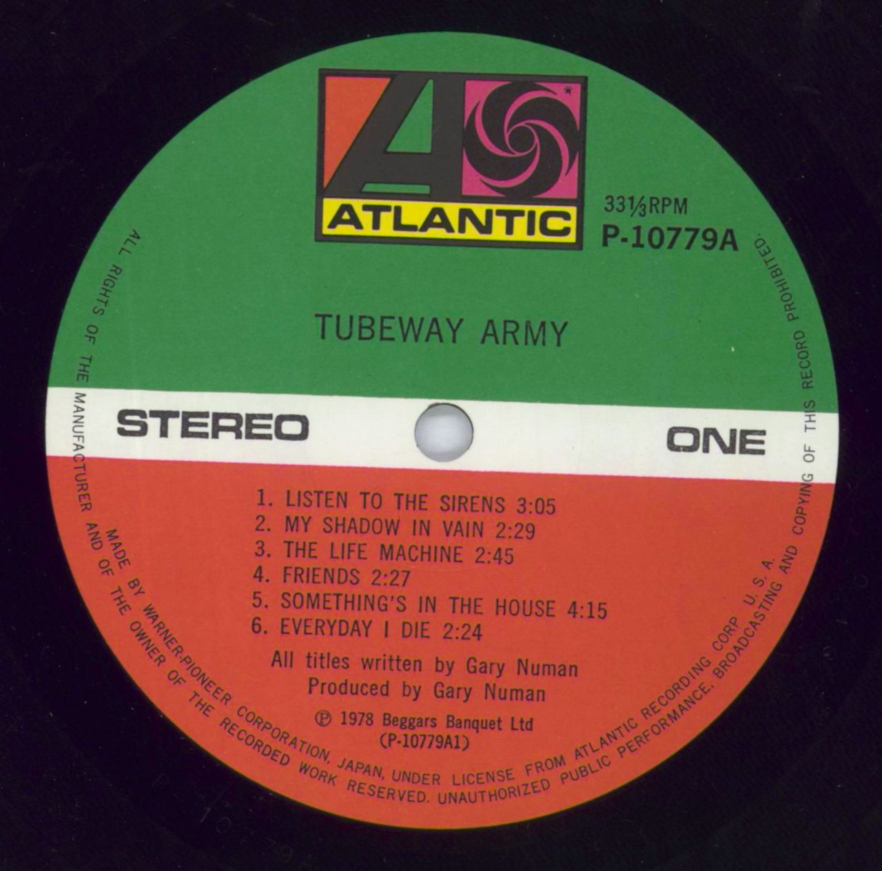 Tubeway Army Tubeway Army Japanese Vinyl LP — RareVinyl.com