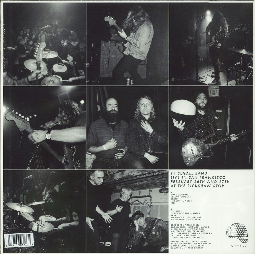 Ty Segall Live In San Francisco - Stickered Shrink US vinyl LP album (LP record) 819162017371