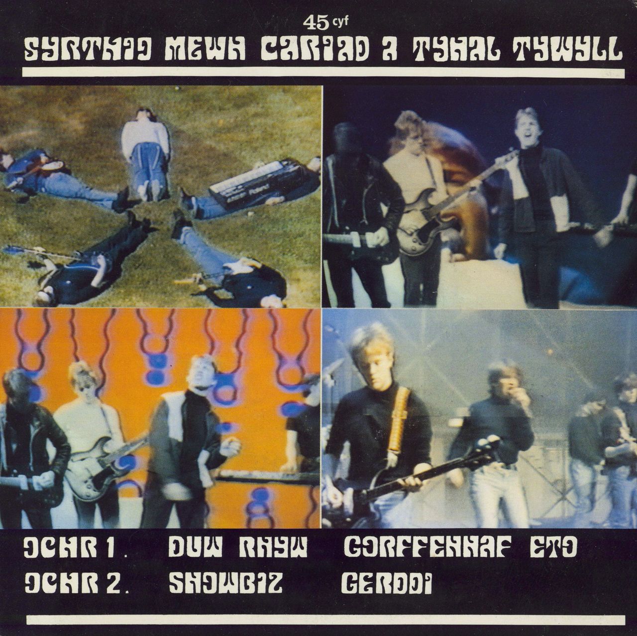 Tynal Tywyll Syrthio Mewn Cariad A Tynal Tywyll + Autographed Lyric Sheet UK 7" vinyl single (7 inch record / 45)