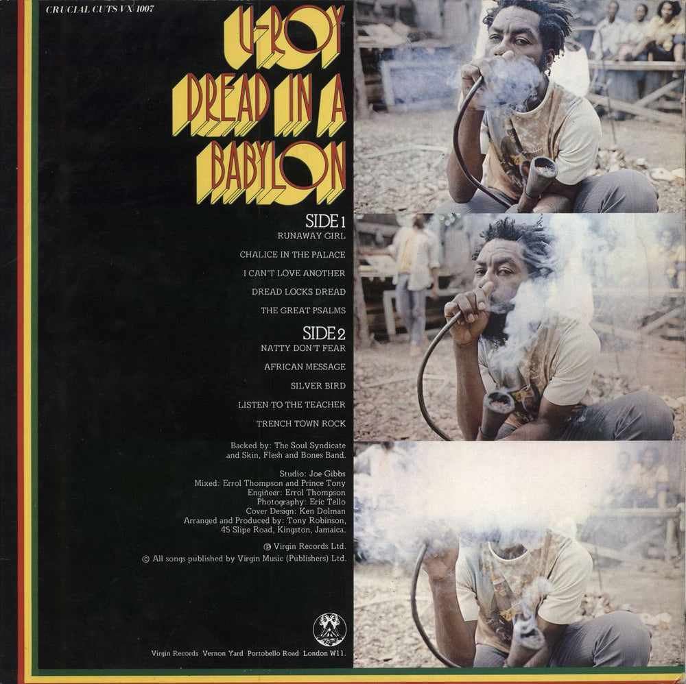 U-Roy Dread In A Babylon UK vinyl LP album (LP record)