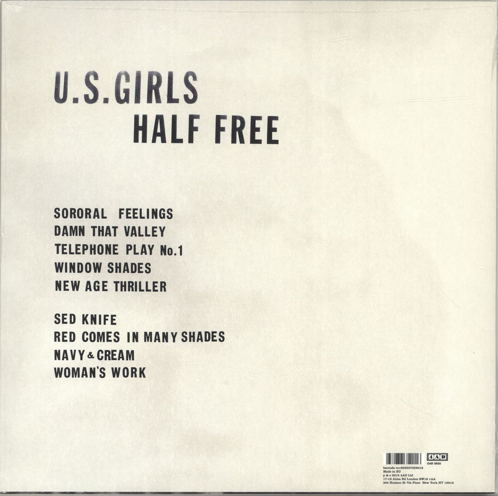 U.S. Girls Half Free - Sealed UK vinyl LP album (LP record) 652637352016