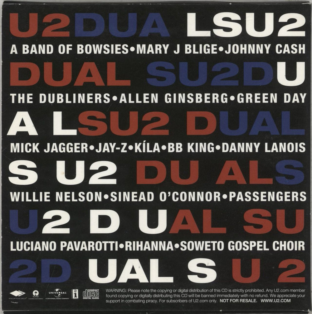 U2 Duals - Fan Club CD UK CD album (CDLP)