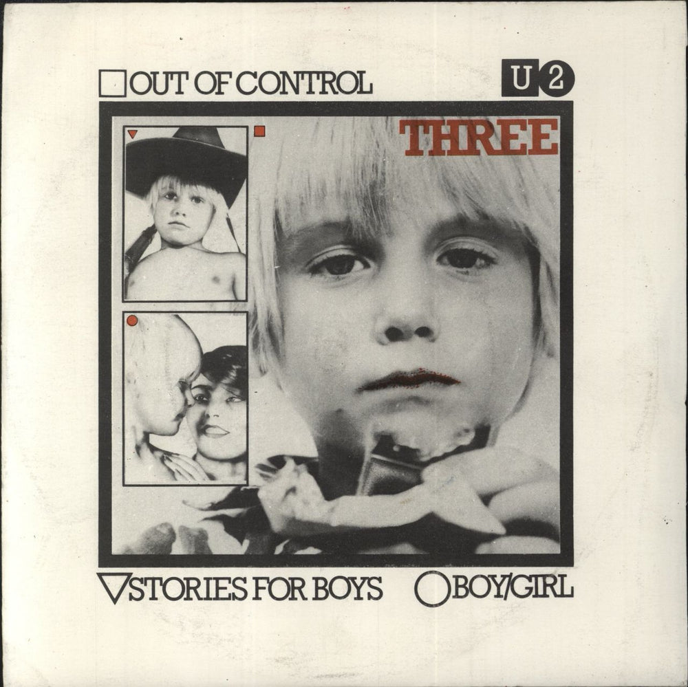 U2 Three EP - 1st issue + 2nd sleeve variant Irish 7" vinyl single (7 inch record / 45) CBS7951