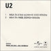 U2 Walk On UK Promo CD-R acetate CDR