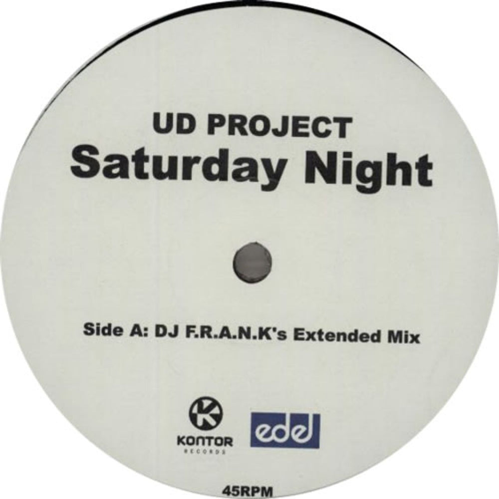 UD Project Saturday Night German 12" vinyl single (12 inch record / Maxi-single) SAT12