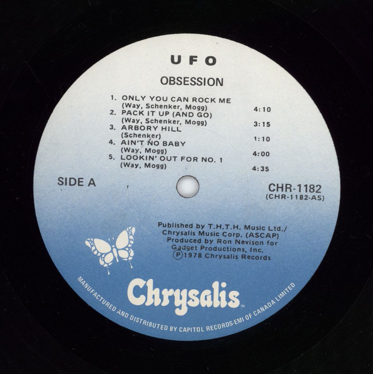 UFO Obsession Canadian vinyl LP album (LP record)