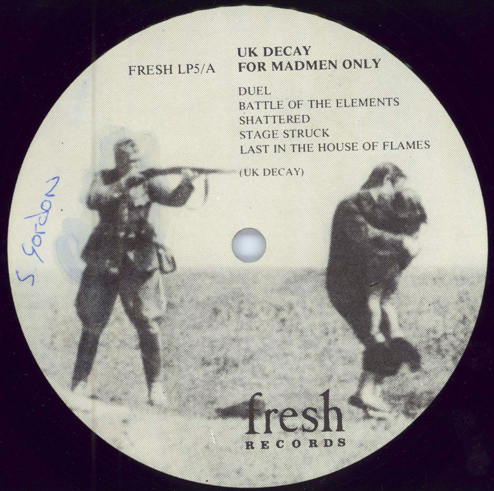 UK Decay For Madmen Only - WOL UK vinyl LP album (LP record) UKDLPFO780082