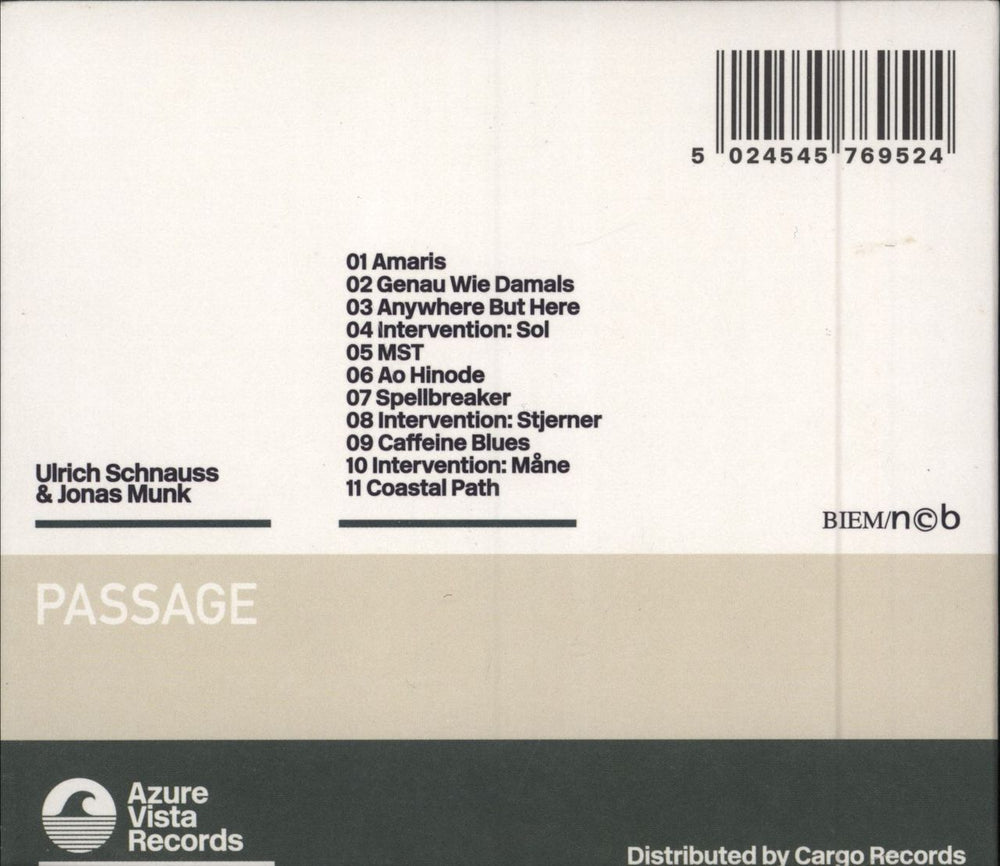 Ulrich Schnauss Passage UK CD album (CDLP) 5024545769524